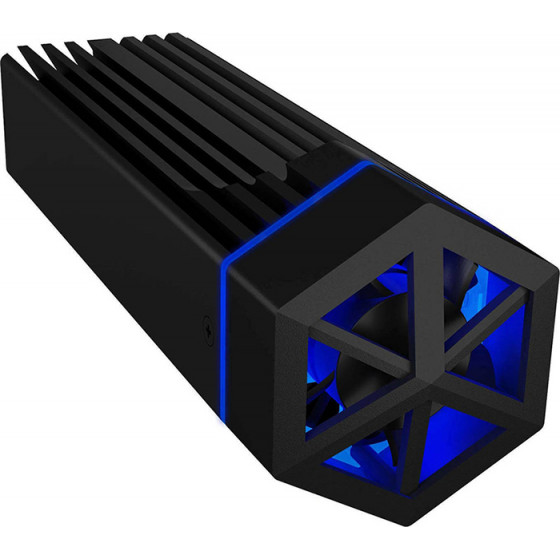 RAIDSONIC ICY BOX USB Type-C enclosure for M.2 NVMe SSD with RGB illumination - (IB-1823MF-C31)