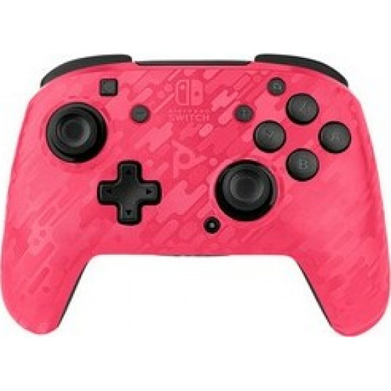 PDP Faceoff Wireless Deluxe Nintendo Switch Controller Pink Camo - (500-202-EU-CMPK)