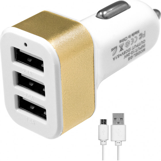 GloboStar ������ ��������� ����������� DC 12-24V �� 3 ������� USB DC 5V Max 3.1A 20W ��� ������� USB �� Type-C - (79505)