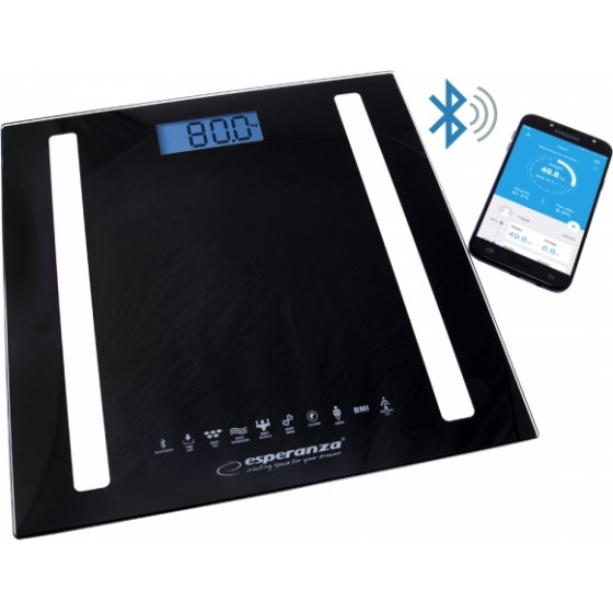 ESPERANZA 8in1 BLUETOOTH DIGITAL SCALE B.FIT BLACK - (EBS016K)