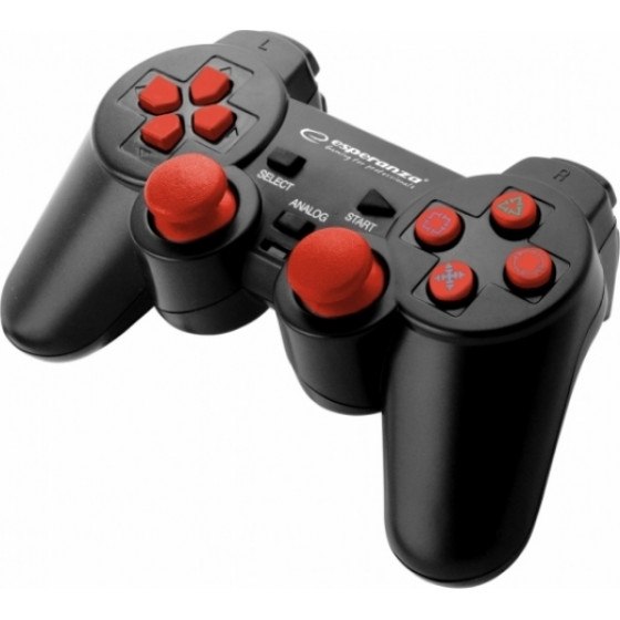 ESPERANZA GAMEPAD PC / PS3 / PC USB CORSAIR black red - (EGG106R)