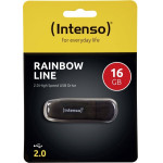 INTENSO ������� ������ 16GB USB 2.0 RAINBOW LINE black - (INTUSBR16)