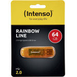 INTENSO ������� ������ 64GB USB 2.0 RAINBOW LINE orange - (INTUSBR64)