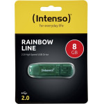 INTENSO ������� ������ 8GB USB 2.0 RAINBOW LINE green - (INTUSBR8)