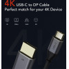 CABLETIME ������� USB-C �� DisPlayPort C160 4k/60hz, 1.8m, �����