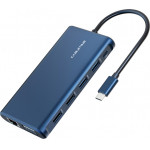 CABLETIME USB Type-C hub 12 �� 1 C160 1000Mbps, 4K, 100W, ����