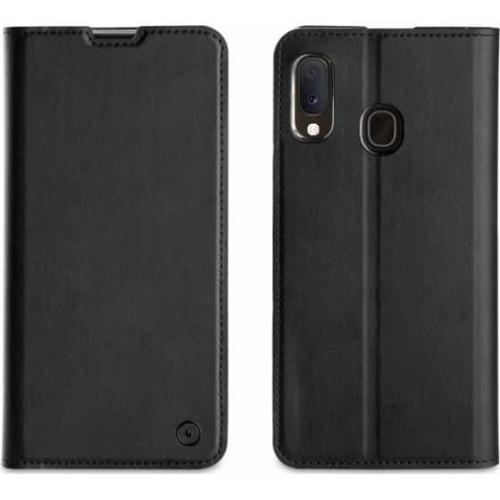 Muvit Leather Stand Book Samsung A20e Black - (MUFLS0280)