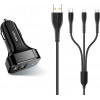 Usams ��������� ����������� C13 & ������� 3 �� 1, 2x USB, 2.1A, ����� - (NTU35YTSC13TZ)