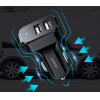 USAMS ��������� ����������� C13 & ������� Lightning, 2x USB, 2.1A, ����� - (NTU35LC13TZ)