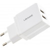 Usams ��������� ������ T24 US-CC090, 2x USB, 2.1A, ������ - (CC90TC01)