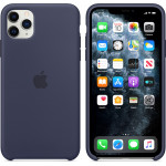 APPLE ���� IPHONE 11 PRO MAX SILICONE COVER MIDNIGHT BLUE PACKING - (MWYW2ZM/A)