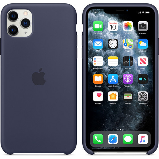 APPLE ���� IPHONE 11 PRO MAX SILICONE COVER MIDNIGHT BLUE PACKING - (MWYW2ZM/A)