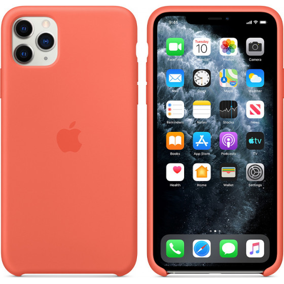 APPLE ���� IPHONE 11 PRO MAX SILICONE COVER ORANGE PACKING - (MX022ZM/A)