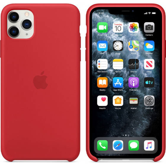 APPLE ���� IPHONE 11 PRO MAX SILICONE COVER RED PACKING - (MWYV2ZM/A)