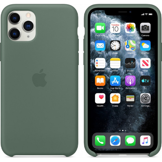 APPLE ���� IPHONE 11 PRO SILICONE COVER PINE GREEN - (MWYP2ZM/A)