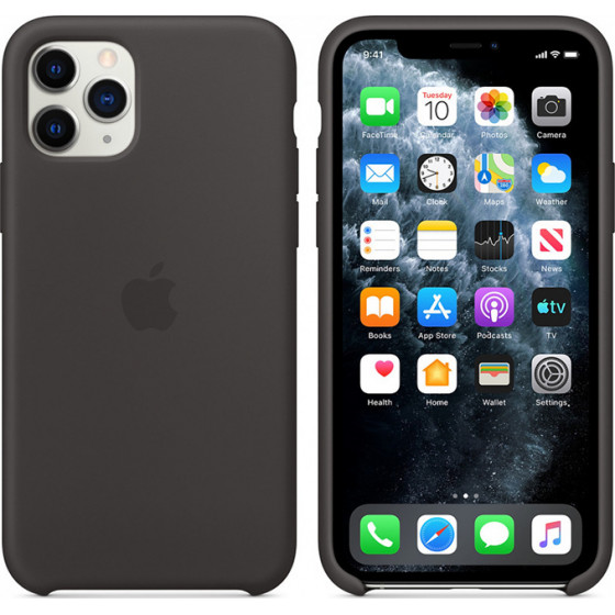 APPLE ���� IPHONE 11 PRO SILICONE COVER BLACK PACKING - (MWYN2ZM/A)