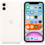 APPLE ���� IPHONE 11 SILICONE COVER WHITE- (MWVX2ZM/A)