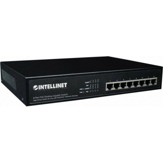 INTELLINET 8 ������� Gigabit Ethernet POE Switch - (I-SWHUB 8GPE)