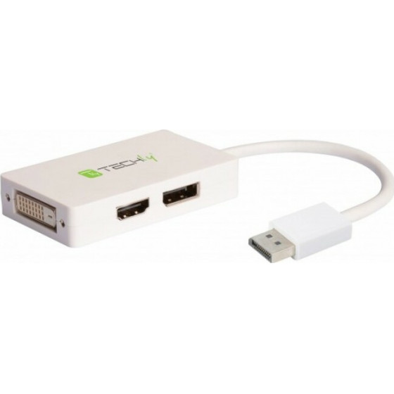 Techly DisplayPort 1.2 to HDMI/DVI/DisplayPort 4K ������������ - (IADAP DP-COMBOF3)