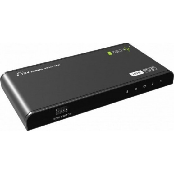 Techly HDMI 2.0 Splitter 4-way HDR - (IDATA HDMI2-4K4HDR)