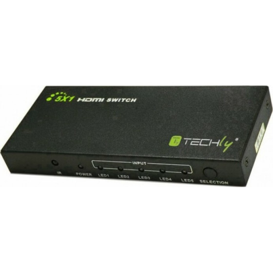 Techly HDMI Switch 5x1 4K - (IDATA HDMI-4K51)