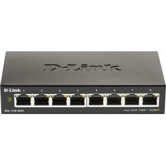 D-Link Switch 8 Port Gigabit Smart - (DGS-1100-08V2)