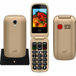 NSP ������ �� ������� 2300DS FLIP 2.4 DUAL SIM 2G 32MB/32MB RADIO-MP3/MP4 SOS BUTTON GOLD + HANDS FREE