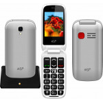 NSP ������ �� ������� 2300DS FLIP 2.4 DUAL SIM 2G 32MB/32MB RADIO-MP3/MP4 SOS BUTTON SILVER + HANDS FREE
