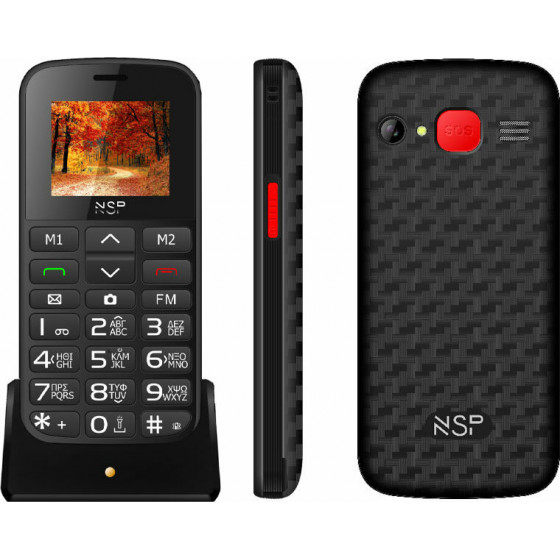 NSP ������ �� ������� 2000DS 1.8 DUAL SIM 2G 32MB/32MB RADIO-MP3/MP4 SOS BUTTON BLACK/BLACK HANDS FREE
