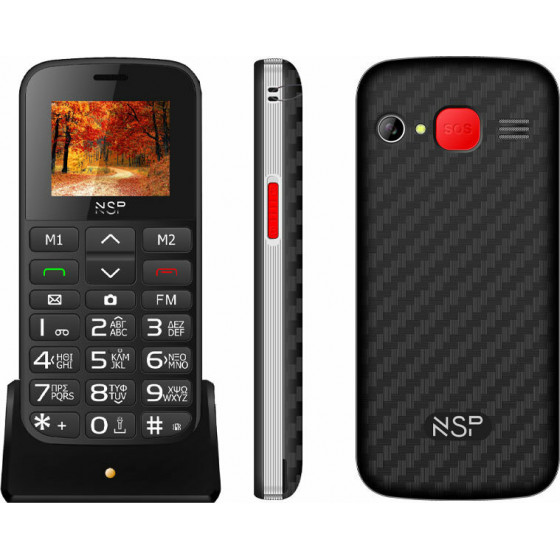 NSP ������ �� ������� 2000DS 1.8 DUAL SIM 2G 32MB/32MB RADIO-MP3/MP4 SOS BUTTON BLACK/SILVER HANDS FREE