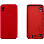 SAMSUNG A10 2019 A105 BATTERY COVER + CAMERA/FLASH LENS RED ORIGINAL SERVICE PACK - (GH82-20232D)