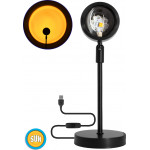GloboStar �������� Minimal ����������� ��������� ��������� �������� LED 12W DC 5V �� Projector LENS ������� ��� & ������� ����������� USB Rotation Head 180� SUN - (00814)