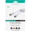 Vivanco Antenna Cable 10m Coax Plug-coax Socket Gold Plated White - (48123)
