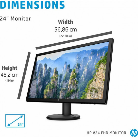 HP V24 FHD Monitor 24inch - (9SV73AA)