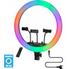 GloboStar Professional Digital Ring Light �46cm LED SMD 70W 7000lm 180� AC 230V �� ������� ����������� ������ - �������� ����������� RF 2.4Ghz ��������� �������� & 3 ������ ��������� - ��������� RGBW+WW Dimmable - (75805)