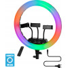 GloboStar Professional Digital Ring Light �36cm LED SMD 50W 5000lm 180� AC 230V �� ������� ����������� ������ - �������� ����������� RF 2.4Ghz ��������� �������� & 3 ������ ��������� - ��������� RGBW+WW Dimmable - (75804)