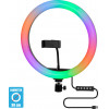GloboStar Professional Digital Ring Light �30cm LED SMD 40W 4000lm 180� DC 5V �� ������� ����������� USB - ������������ ����������� ��������� �������� & 1 ���� ��������� - ��������� RGBW+WW Dimmable - (75802)