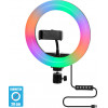 GloboStar Professional Digital Ring Light �20cm LED SMD 20W 2000lm 180� DC 5V �� ������� ����������� USB - ������������ ����������� ��������� �������� & 1 ���� ��������� - ��������� RGBW+WW Dimmable - (75800)