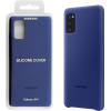 SAMSUNG ���� A41 A415 SILICONE COVER BLUE- (EF-PA415TLEGEU)