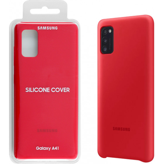 SAMSUNG ���� A41 A415 SILICONE COVER RED - (EF-PA415TREGEU)