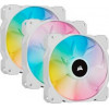 CORSAIR iCUE SP120 RGB ELITE Performance 120mm White PWM Fan -Triple Pack with Lighting Node CORE - (CO-9050137-WW)