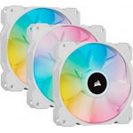 CORSAIR iCUE SP120 RGB ELITE Performance 120mm White PWM Fan -Triple Pack with Lighting Node CORE - (CO-9050137-WW)
