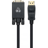 Powertech ������� DisplayPort �� VGA 1080p 1.8m ����� - (CAB-DP056)