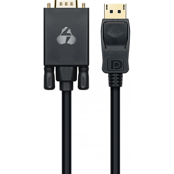 Powertech ������� DisplayPort �� VGA 1080p 1.8m ����� - (CAB-DP056)