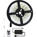 GloboStar ��� ������ LED 5m 72W/5m 12V 60LED/m 5050 SMD 1584lm/m 120� ��������� IP65 �� �������� ����������� RF 2.4Ghz ��� ����������� ����� ����� 6000K Dimmable - (70414)