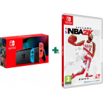 Nintendo Switch Neon Red/Blue & NBA 2K21 32GB - (SET.509)