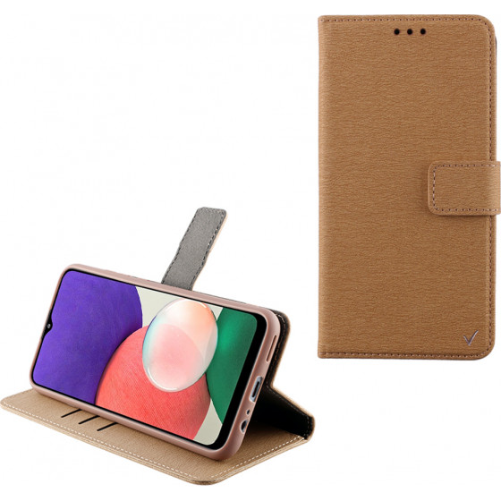 Volte-Tel ���� Samsung A22 5G A226 Allure Magnet Book Stand Clip Gold - (5205308292392)