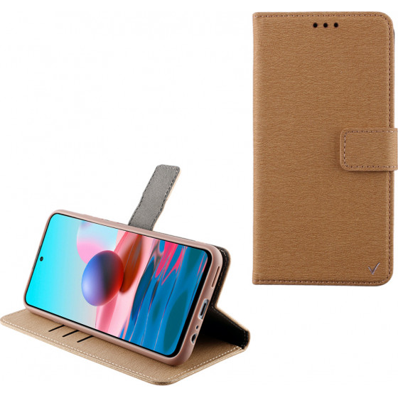 Volte-Tel ���� Xiaomi Redmi Note 10 4G/ Note 10S Allure Magnet Book Stand Clip Gold - (5205308292712)