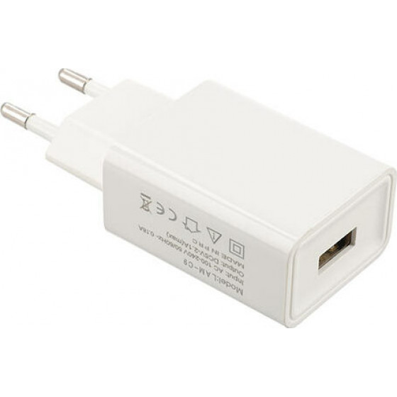 Lamtech Usb Travel Charger 2.1A White - (LAM022162)