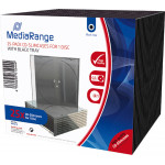 MediaRange 25-Pack CD Slimcases for 1 Disc with black tray - (BOX32-25)